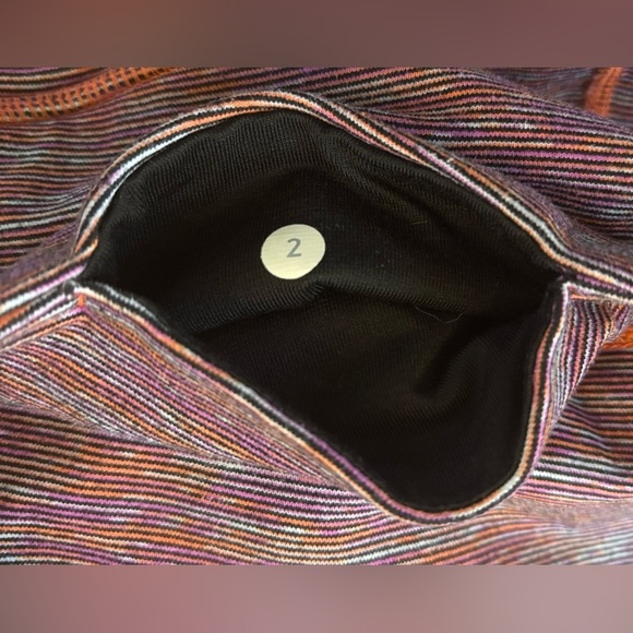 Lululemon wee are from space wunder under crop multicolor stripe leggings Sz 2 - Picture 7 of 7